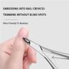 1Pcs Nail Art Cuticle Scissor Nippers Clipper Remover Cut Plier Manicure Stainless Steel Trimming Pedicure Care Tools,Backhand Scissors view 4