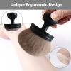 Body Makeup Brush Extra Large Oval Self Tanning Brush Multipurpose 74mm Wide-Headed Self Tanner Kabuki Sunscreen Brush for Legs Body Sunless Tan Streak Free Applicator(Black) view 3