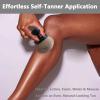 Body Makeup Brush Extra Large Oval Self Tanning Brush Multipurpose 74mm Wide-Headed Self Tanner Kabuki Sunscreen Brush for Legs Body Sunless Tan Streak Free Applicator(Black) view 4