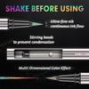 CHARMACY New Chameleon Liquid Eyeliner, Liquid Glitter Eyeliner, Highly Pigmented, Metallic MultiColor Shifting waterproof Eyeliner, Ultra-Fine Tip, Longwearing, Smudge-proof (A02 Mystic Mirage) view 4