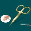 1 Piece Stainless Steel Straight Head Grooming Scissors for Facial Hair, Manicure, Nails, Beard, Eyebrows, Eyelashes, Cuticles,Silver,1PCS view 2