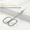 1 Piece Stainless Steel Straight Head Grooming Scissors for Facial Hair, Manicure, Nails, Beard, Eyebrows, Eyelashes, Cuticles,Silver,1PCS view 4