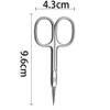 1-8pc Russian Manicure Scissors Cuticle Regrowth Cut Curved Tip Nail Cut Grooming Professional Stainless Steel Remover,1pc view 2