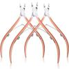 3 Pcs/Set Toenail Fingernail Cuticle Nippper Professional Nail Clipper Manicure Cutter Scissoris Stainless Steel Trimmer Tools,Pink,C view 1