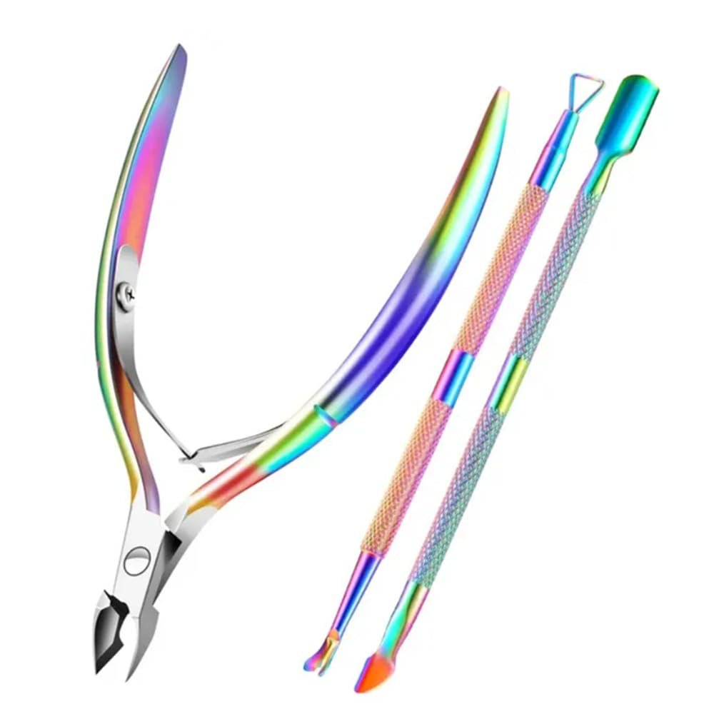 3PCS Manicure Tools Set Stainless Steel Nail File to Remove Manicure Tools Set Pliers,Multi