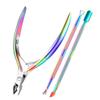 3PCS Manicure Tools Set Stainless Steel Nail File to Remove Manicure Tools Set Pliers,Multi view 1