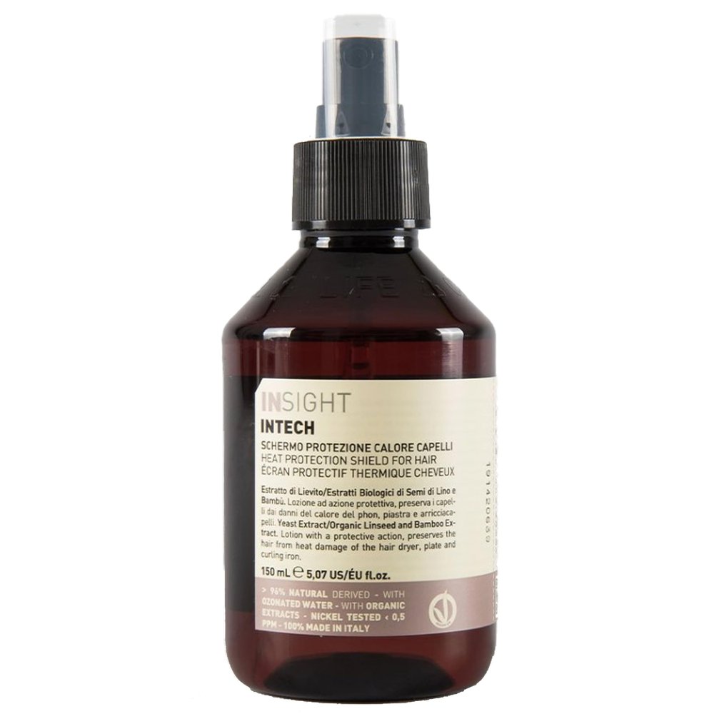 Insight Intech Heat Protection Shield with Yeast, Organic Linseed & Bamboo Extracts for Thermal Defense, 5.1 Fl. Oz. / 150 mL
