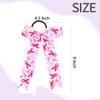 20pcs Collegiate Breast Cancer Awareness Cheer Bows for Girls, Long Tail Skinny Cheer Bow Ponytail Holder Handmade Bows for Girls Cheerleader Sports (Pink White) view 4