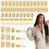 100Pcs Gold Hair Cuffs Charms Rings for Braids, Gold Hair Jewelry Accessories Adjustable Loc Jewelry Dreadlocks Braid Clips Decorations for Black Women Men Festival Pirate Decorations view 1