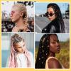 100Pcs Gold Hair Cuffs Charms Rings for Braids, Gold Hair Jewelry Accessories Adjustable Loc Jewelry Dreadlocks Braid Clips Decorations for Black Women Men Festival Pirate Decorations view 2