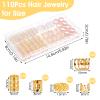 100Pcs Gold Hair Cuffs Charms Rings for Braids, Gold Hair Jewelry Accessories Adjustable Loc Jewelry Dreadlocks Braid Clips Decorations for Black Women Men Festival Pirate Decorations view 3