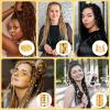 100Pcs Gold Hair Cuffs Charms Rings for Braids, Gold Hair Jewelry Accessories Adjustable Loc Jewelry Dreadlocks Braid Clips Decorations for Black Women Men Festival Pirate Decorations view 4