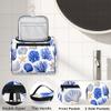 Adornori Starfish and Seashells Travel Toiletry Bag for Women Large Capacity Wide-open Makeup Organizer Cosmetic Travel Bags for Toiletries, Nautical Coastal view 3
