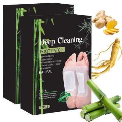 24Pcs Foot Pads(3 in 1), Natural Herbal Feet Patch with Bamboo Ginseng Licorice Ginger Powder Promotes Rest, Deep Cleansing Foot Pads Feet Patches for Body Care