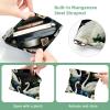 2Pcs Art Swan Flower-1595 Pocket Cosmetic Bag for Purses, Waterproof Makeup Bag Cosmetic Pouch, Portable No Zipper Makeup Bag view 3