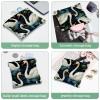 2Pcs Art Swan Flower-1595 Pocket Cosmetic Bag for Purses, Waterproof Makeup Bag Cosmetic Pouch, Portable No Zipper Makeup Bag view 4