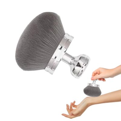Body Makeup Brush Extra Large Oval Self Tanning Brush Multipurpose 74mm Wide-Headed Self Tanner Kabuki Sunscreen Brush for Legs Body Sunless Tan Streak Free Applicator(Sliver)