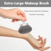 Body Makeup Brush Extra Large Oval Self Tanning Brush Multipurpose 74mm Wide-Headed Self Tanner Kabuki Sunscreen Brush for Legs Body Sunless Tan Streak Free Applicator(Sliver) view 3