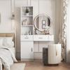 White Modern Simple Hair Desk, Multi Layer Storage, Large Storage Space view 1