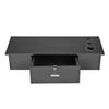 Classic Wall Mounted Styling Barber Salon Station Locking Cabinet Storage Equipment, Black view 2