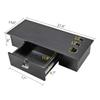 Classic Wall Mounted Styling Barber Salon Station Locking Cabinet Storage Equipment, Black view 3