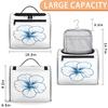Adornori Blue Travel Toiletry Bag for Women Large Capacity Wide-open Makeup Organizer Cosmetic Travel Bags for Toiletries, Floral view 2