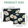 2Pcs White Daisy-251 Pocket Cosmetic Bag for Purses, Waterproof Makeup Bag Cosmetic Pouch, Portable No Zipper Makeup Bag view 2