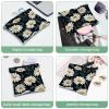 2Pcs White Daisy-251 Pocket Cosmetic Bag for Purses, Waterproof Makeup Bag Cosmetic Pouch, Portable No Zipper Makeup Bag view 4