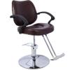 Hair Salon Chair Styling Heavy Duty Hydraulic Pump Barber Chair Beauty Shampoo Barbering Chair for Hair Stylist Women Man,with Barber Cape (Brown) view 4