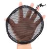 5 Pcs Hair Net for Wig Making Afro Puff Drawstring Ponytail And Afro Hair Bun - Black Glueless Ponytail Hairnet with 10 Pcs Wig Combs - Adjustable Strap Afro Hair Bun Weaving Net For Women (S/Round) view 1
