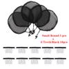5 Pcs Hair Net for Wig Making Afro Puff Drawstring Ponytail And Afro Hair Bun - Black Glueless Ponytail Hairnet with 10 Pcs Wig Combs - Adjustable Strap Afro Hair Bun Weaving Net For Women (S/Round) view 2