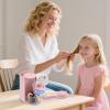 Pink Hair Accessory Organizer, 3-Layer Clear Hair Accessories Organizer Rotatable Small Jewelry Box for Clip Earring Necklaces, The Latest Gift for A Girl. view 2