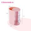 Pink Hair Accessory Organizer, 3-Layer Clear Hair Accessories Organizer Rotatable Small Jewelry Box for Clip Earring Necklaces, The Latest Gift for A Girl. view 3