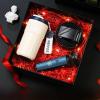 Premium Present Box for Men, Tumbler, Electric Razor, Leather Belt, Neck Massager (3-piece set/Blue upgraded 316 digital display insulated cup + razor + genuine leather strap + box and bag) view 2