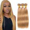 30 32 34 Inch Raivide Color #27 Bundle Honey Blonde Straight Human Hair Bundles 300G Color 27 Straight Bundles Human Hair Honey Blonde Bundle view 1