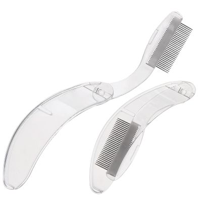 ELAYARD 2pcs Metal Eyelash Separator and Eyebrow Comb Portable Beauty Tool for Precise Grooming and Shaping Lightweight Design for Daily Use and Travel Construction