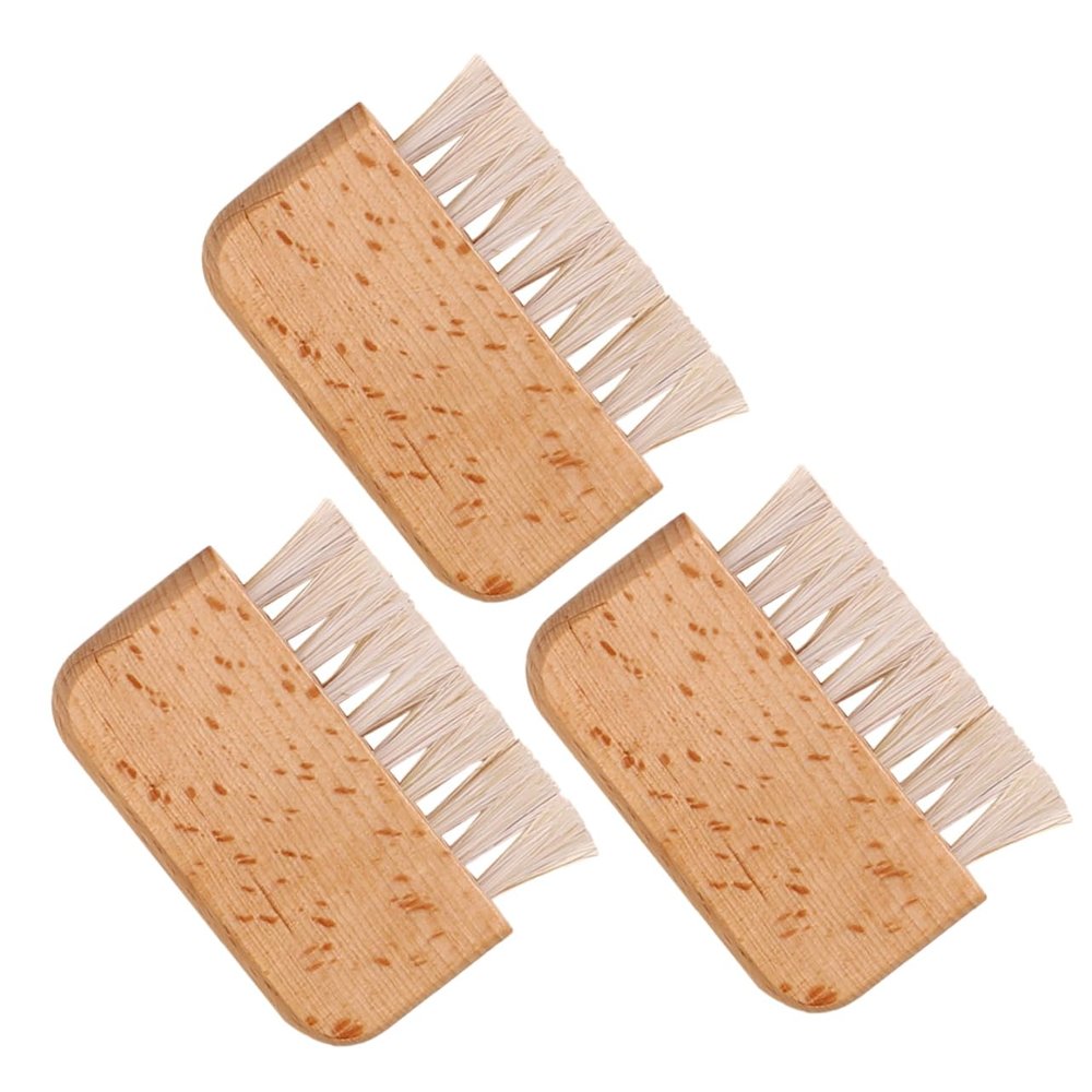 EXQUIMEUBLE 3pcs Fingernail Scrub Brush Multi-functional Nail Cleaning Brush for Manicure and Pedicure Portable and Lightweight for Clean under Nails and Dead Skin Removal