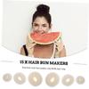 Vaguelly 15pcs Hair Bun Maker Hair Donut Shaper for Women Includes for Weddings Proms and Everyday Styling view 2