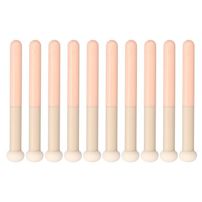 10Pcs Genuine Soft Sponge Concealer Brush Set, Cosmetics Tool for Dark Circles and Marks Coverage, Concealing, Round Head