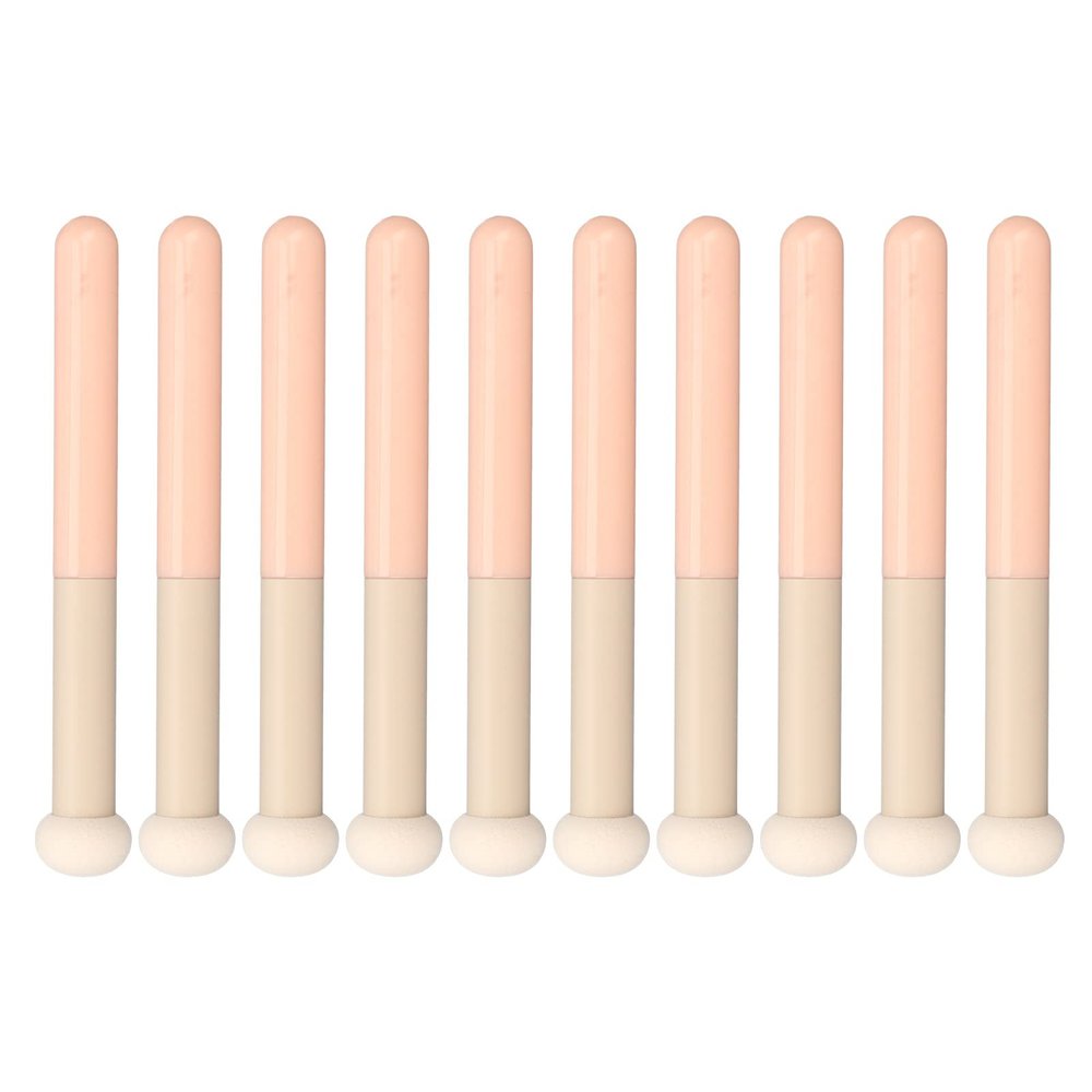 10Pcs Genuine Soft Sponge Concealer Brush Set, Cosmetics Tool for Dark Circles and Marks Coverage, Concealing, Round Head