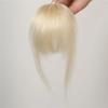 100% Human Hair Bangs Clips in Air Fringe Bangs Hairpiece Hair Extension 4.5inch(Platinum) view 3