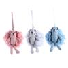 ARTSEWPLY 3pcs Bear Cartoon Bath Mesh Body Scrubber Shower Pouf Sky and Gray Soft and Safe Exfoliating Bath Sponge for Daily Use view 1