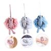 ARTSEWPLY 3pcs Bear Cartoon Bath Mesh Body Scrubber Shower Pouf Sky and Gray Soft and Safe Exfoliating Bath Sponge for Daily Use view 2