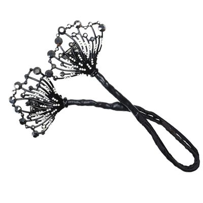LOORGVEL Rhinestones Hair Bun Maker Bun Twists for Women Girls Heatless Curling Tool