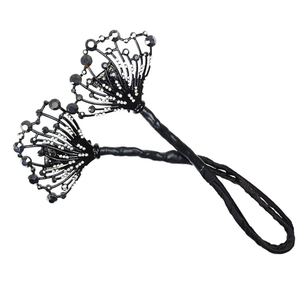 LOORGVEL Rhinestones Hair Bun Maker Bun Twists for Women Girls Heatless Curling Tool