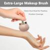 Body Makeup Brush Extra Large Oval Self Tanning Brush Multipurpose 74mm Wide-Headed Self Tanner Kabuki Sunscreen Brush for Legs Body Sunless Tan Streak Free Applicator(Gold) view 3