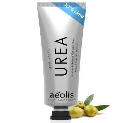 AEOLIS Urea Foot Cream for Cracked Heels with 10% Urea, Beeswax, Shea Butter, Aloe Vera & Vitamin E Deep Moisturizing Care for Rough Feet Dry Heels Treatment & Softening Foot Cream (2.03 fl oz)