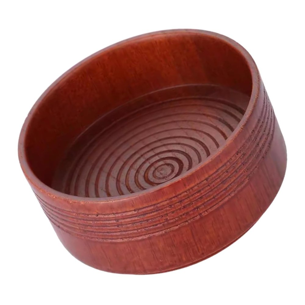 Beaupretty Vintage Oak Shaving Bowl for Men 1-Piece Wood Shaving Mug Comfortable to Hold