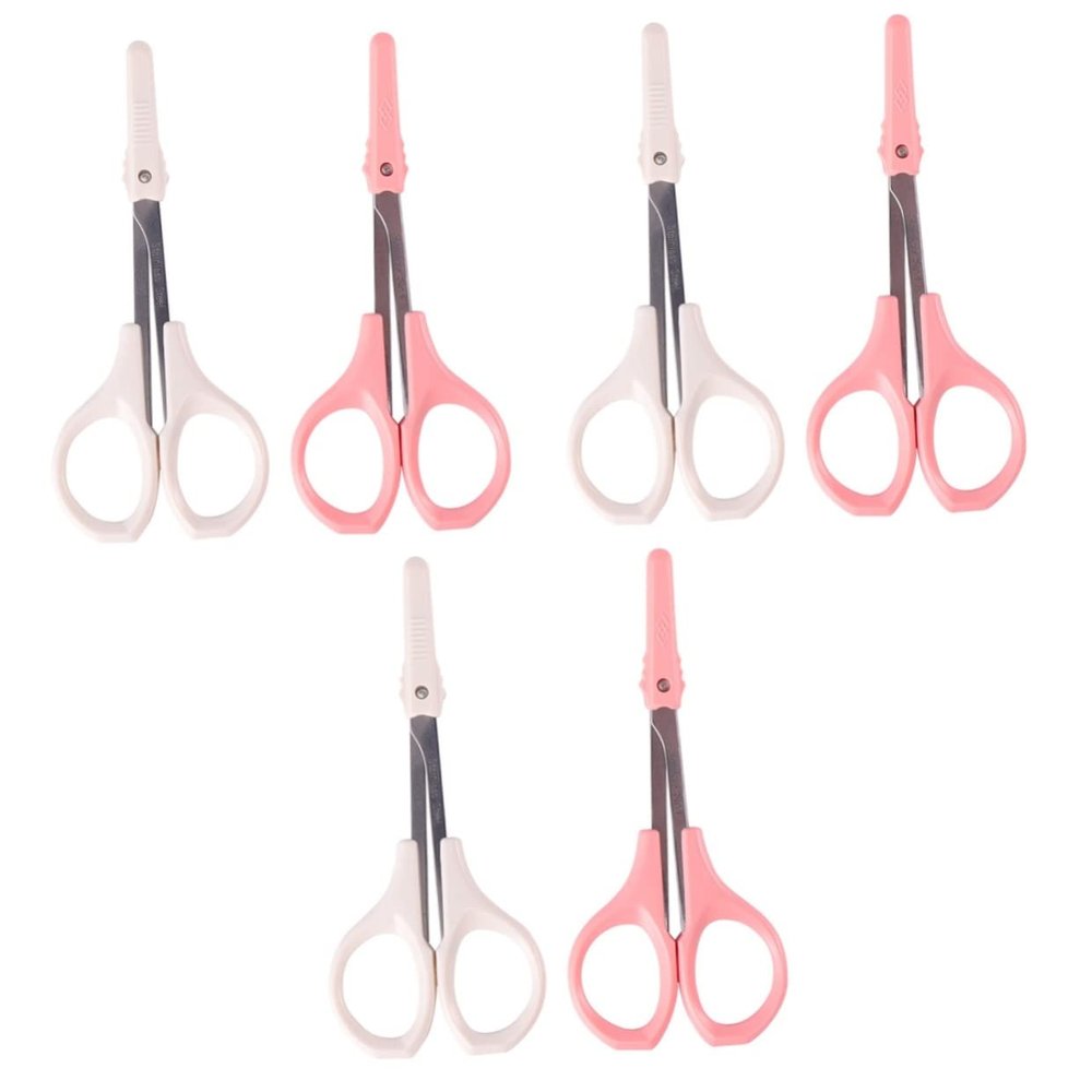 VALICLUD 6pcs High Scissors Eyebrow Trimmer and Eyelash Scissors for Grooming Lightweight and Compact Design