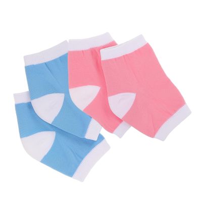 Beaupretty 2 Pairs Breathable Mesh Gel Heel Socks Moisturizing Short Socks for Men Women Comfy Moisture Wicking Foot Protection for Comfort